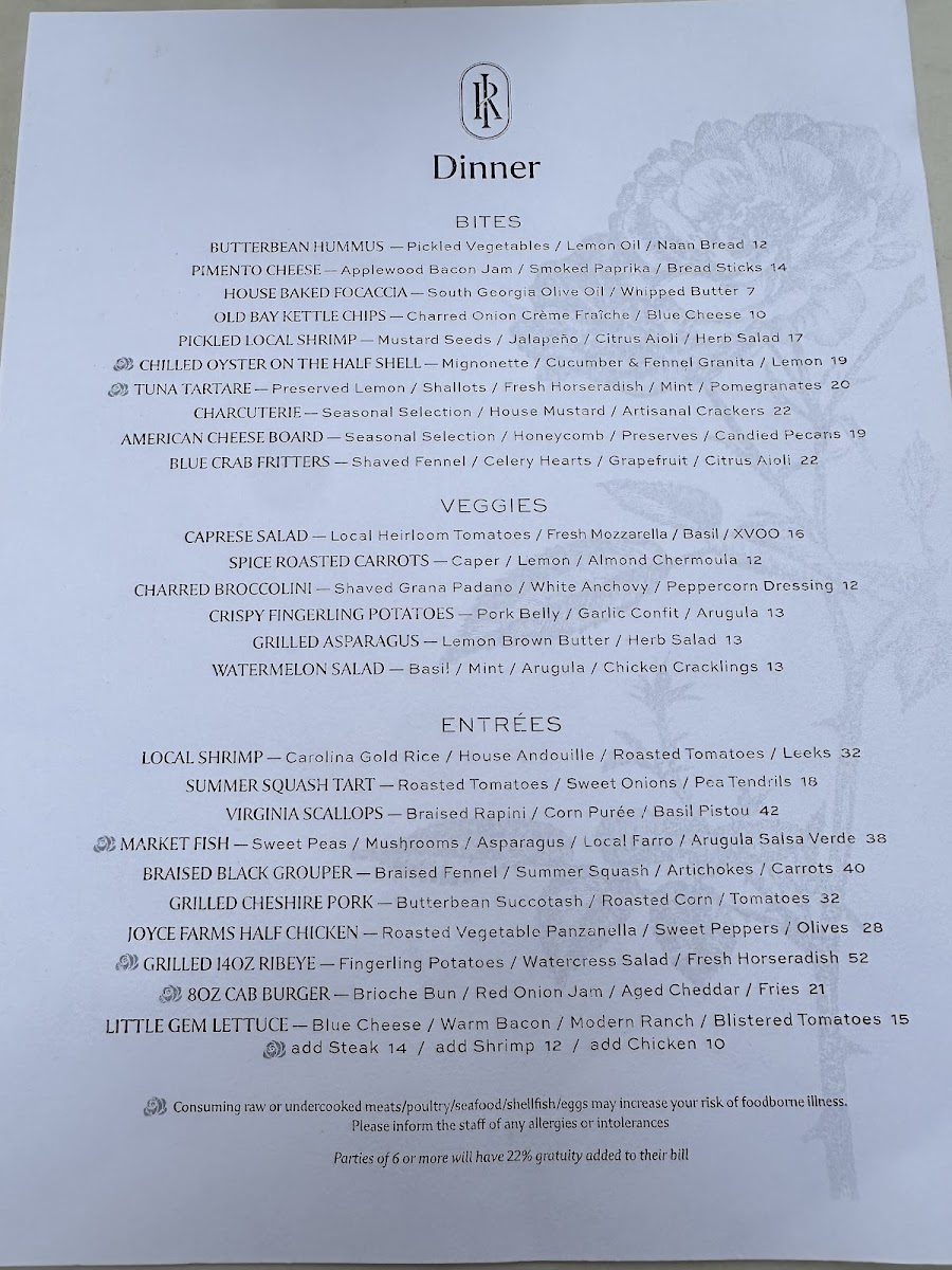 Iron Rose Menu - Image 2