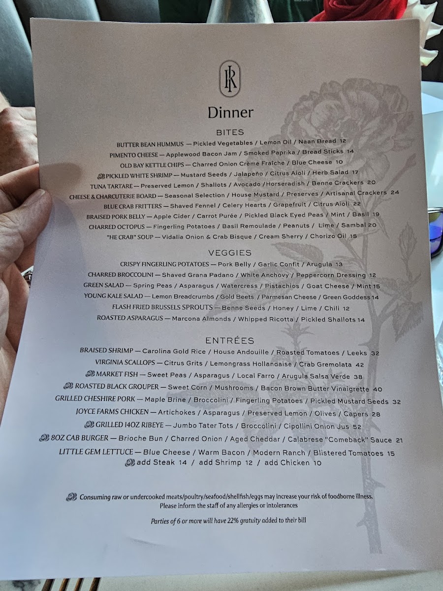 Iron Rose Menu - Image 3